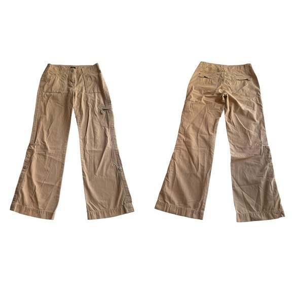 J. Crew Khaki Utility Cargo Pants Favorite fit Tan Brown Size 2 Low Rise Flare - Picture 9 of 9